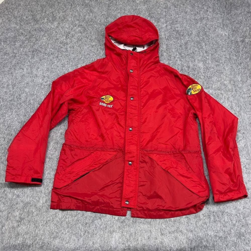 Bass Pro‎ Shops Jacket Mens 2XL Red Extreme Weather Performance Windbreaker GTX